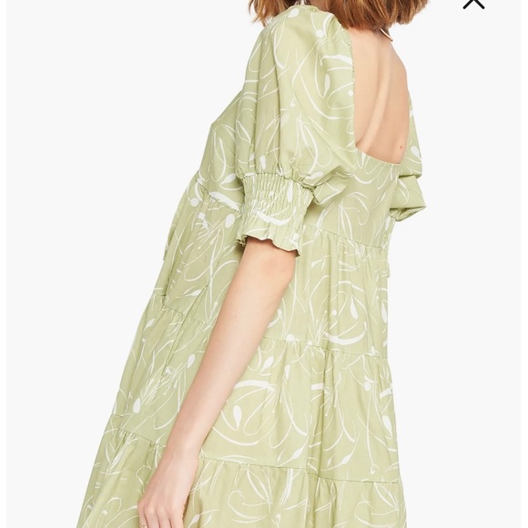 En Saison Idrissy Abstract Floral Print Tiered Cotton Minidress - Picture 5 of 6